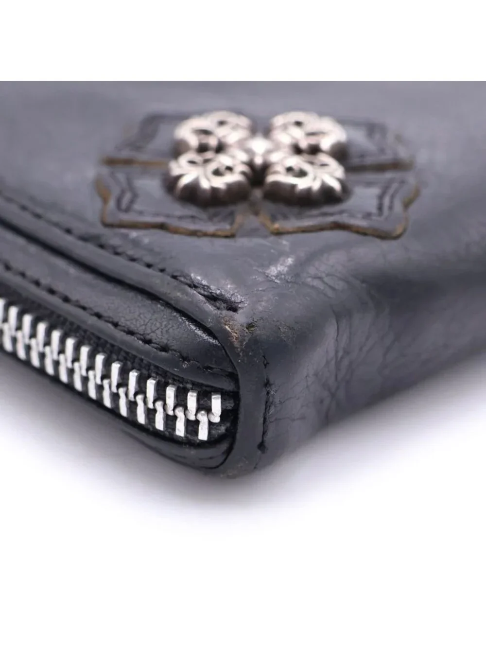 Chrome Hearts Rec Zip Filigree Plus Round Zip Wallet